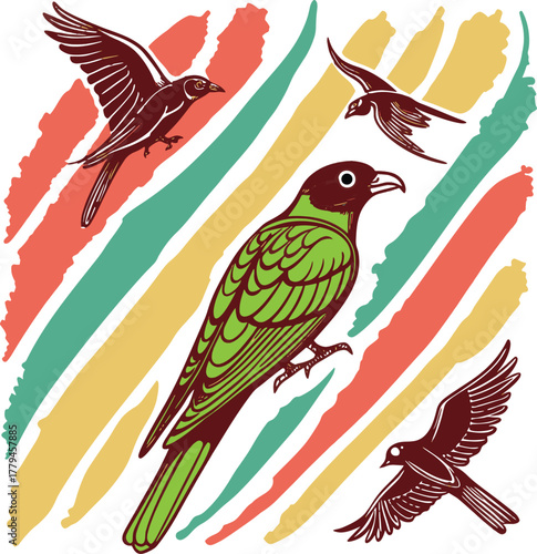 vector illustration of a bird