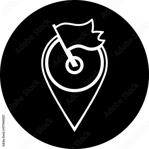 Find your adventure with a pinpoint location marker and flag! Perfect for travel maps, destination guides, and exploring new horizons with confidence