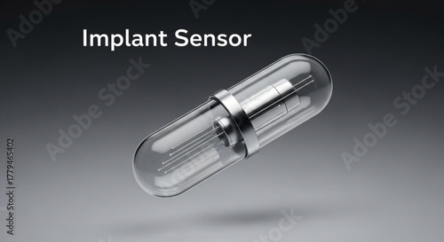 Implant sensor concept for medical monitoring and diagnostics, representing advanced technology in healthcare and biomedical engineering