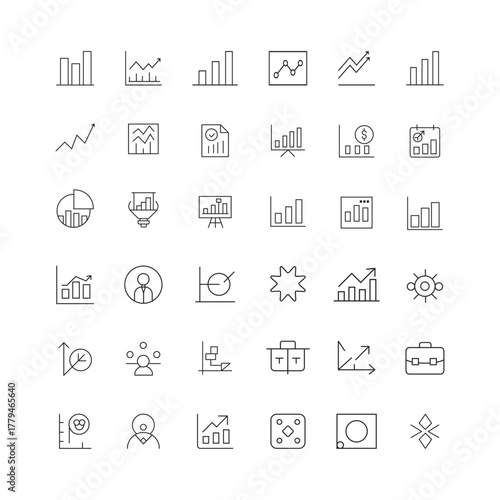 Collection of marketing icons for business and strategy. Collection of Data Icons Featuring Gathering, Acquisition, Logo business.