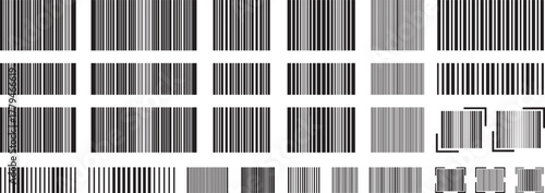 Best Barcodes. Scan bar label, qr code and industrial barcode. Product inventory badge, codes stripe sticker and package bars. Supermarket scanning barcode sign. Isolated vector icons.Beautiful codes