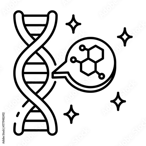 This DNA icon is suitable for Science.