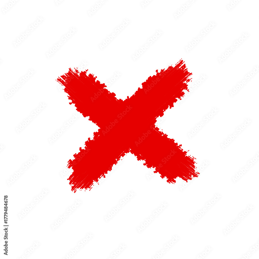 Obraz premium red cross mark
