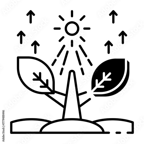 This Photosynthesis icon is suitable for Science.