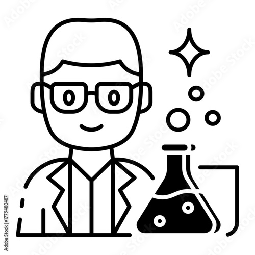 This Scientist (man) icon is suitable for Science.