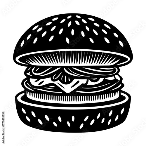 Vegetarian Mushroom Swiss Cheese Burger, A Gourmet Healthy Recipe Highlighting Umami Flavor and Melted Cheese for Restaurant Menus.