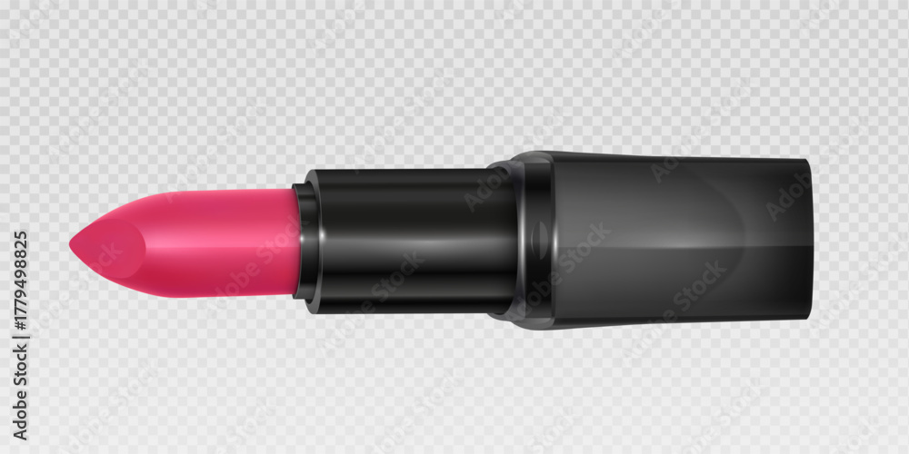 Fototapeta premium Smooth glossy lipstick swatch smear smudge in different color Vibrant Pink and Red Lip 