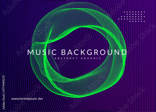 Sound Event. Edm Set. Violet Fest Banner. Green Discotheque Design. Electro Vector. Nightclub Radio Illustration. Dance Festival Element. Pink Sound Event