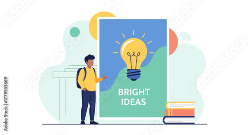 Conceptual Illustration Depicting Intellectual Development and Innovative Thinking