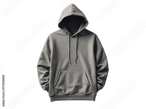 Modern streetwear hoodie illustration in flat minimal style