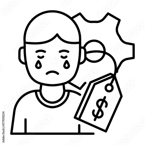 This Human Exploitation icon is suitable for Poverty.