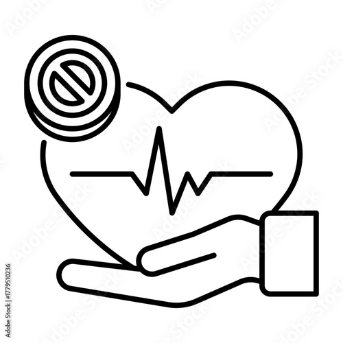 This Inaccessible Healthcare icon is suitable for Poverty.