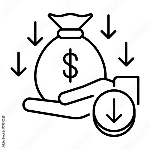 This Low Wages icon is suitable for Poverty.