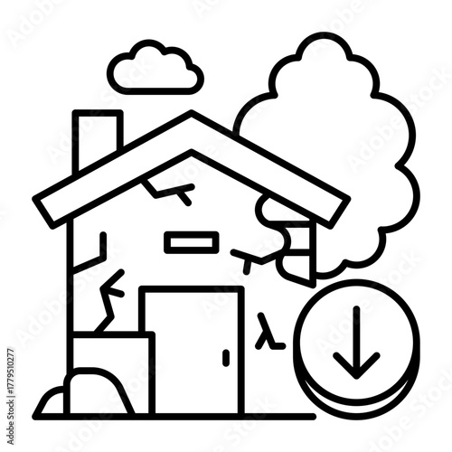 This Poor House icon is suitable for Poverty.