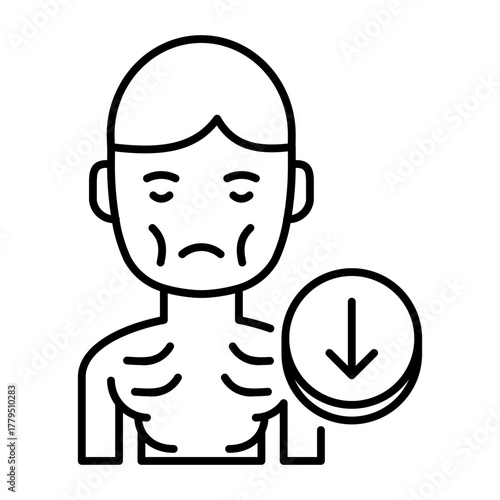 This Malnutrition icon is suitable for Poverty.