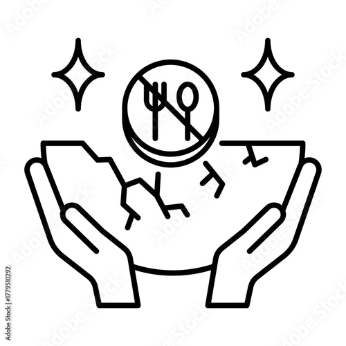 This Hunger icon is suitable for Poverty.