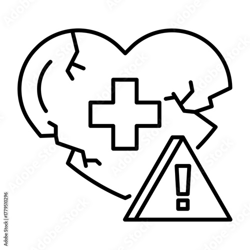 This Poor Health icon is suitable for Poverty.