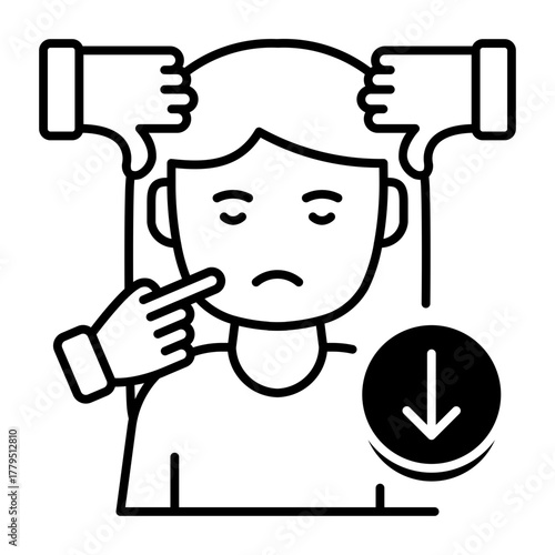 This Discrimination icon is suitable for Poverty.