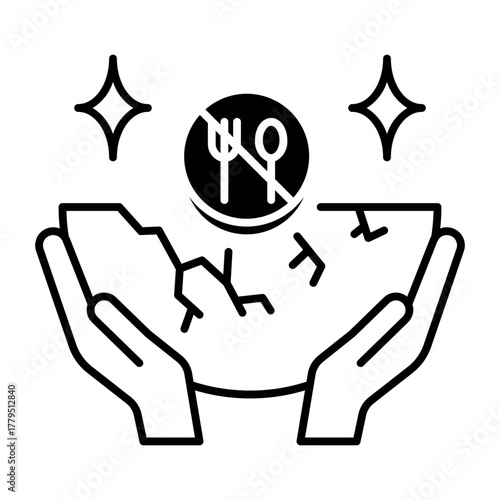 This Hunger icon is suitable for Poverty.