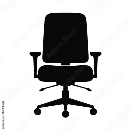 Office Chair Ergonomic Furniture Armchair Workplace Seat Silhouette Swivel Wheel Adjustable Comfort Rotation Support Equipment