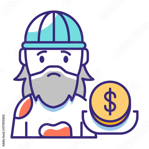 This Beggar icon is suitable for Poverty.