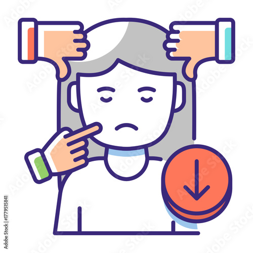 This Discrimination icon is suitable for Poverty.