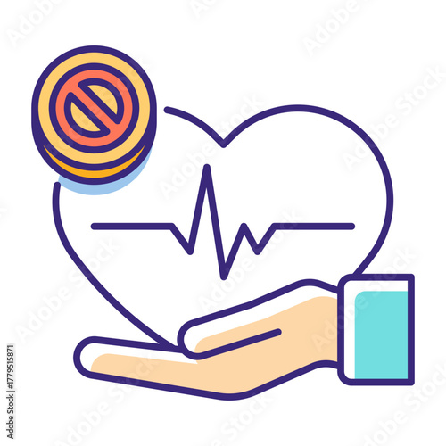 This Inaccessible Healthcare icon is suitable for Poverty.