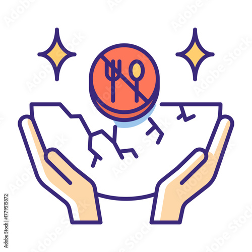 This Hunger icon is suitable for Poverty.