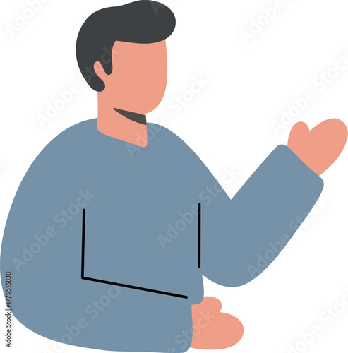 Minimalist Man Sitting