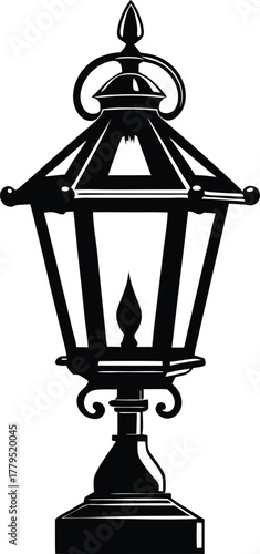 Black silhouette lantern collection, lamp black silhouette