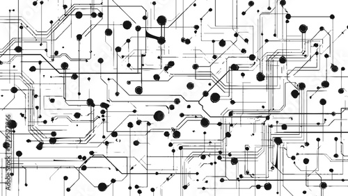 futuristic technology circuit board pattern advanced data processing network design