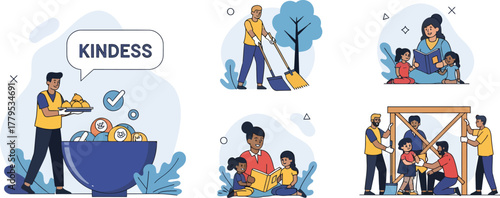 Acts of Kindness Helping Community and Family Unity