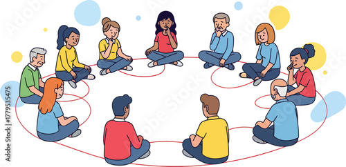 Diverse Group of People Participating in a Community Discussion