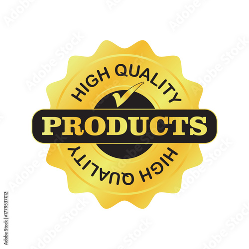 Print Premium, quality assurance, certified, excellence, guarantee, emblem, product label, gold badge, vector illustration, trustworthy, brand identity, and award winning