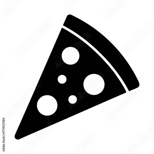 Pizza slice vector graphic icon illustration pepperoni pizza food fast food restaurant takeaway 90