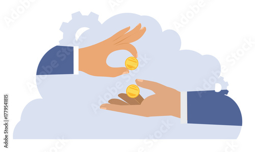 Business concept illustration. Finance, banking, loan, funding. Creative concept for web banner, social media banner, business presentation, marketing material