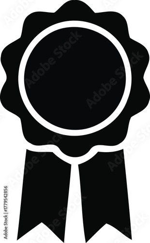 Award badge icon representing quality and achievement isolated on transparent background