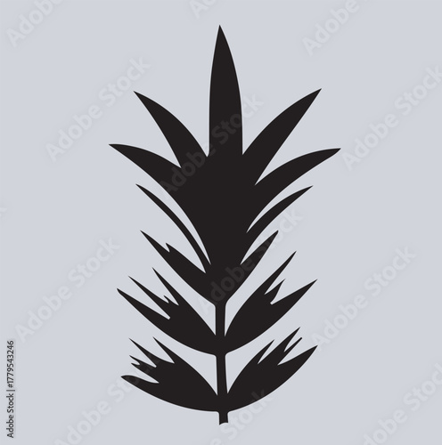 leaf silhouette vector art illustration, vector leaf icon