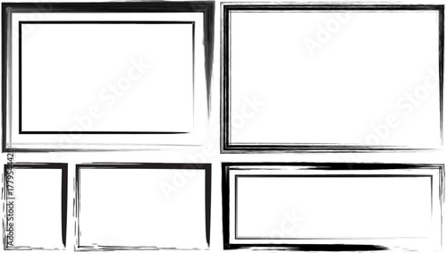 Collection of Unique Grunge Frame Vectors for Graphic Design Projects