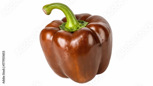 Fresh whole brown pepper  isolated on white background