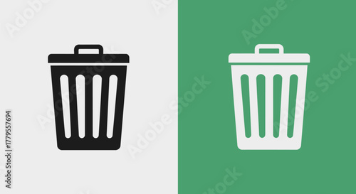 Trash Can Icon: A Simple Design for Waste Disposal.