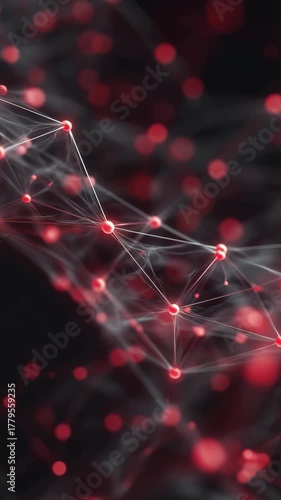 network science connect digital line background vertical video motion