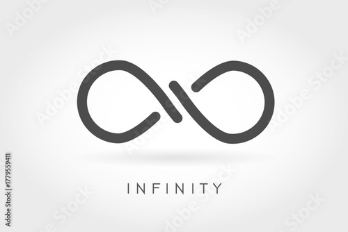 Limitless icon. Abstract simple mathematical sign Isolated on White Background. Infinity symbol