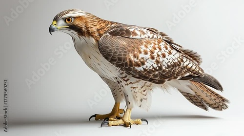 American Hawk Close-Up Portrait: Majestic Bird of Prey and Wildlife Symbol in Natural Habitat