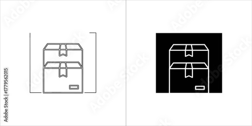 Two cardboard boxes stacked on top of each other
