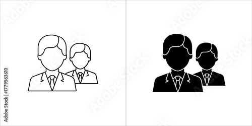 Team icon for business and organization concept