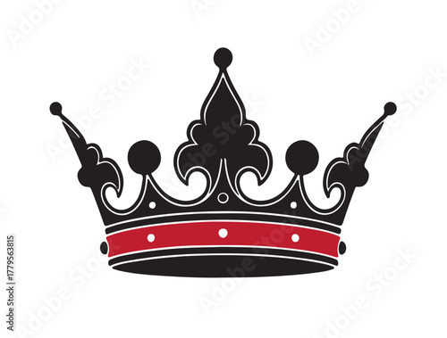 Celestial Halo crown icon in silhouette white background.