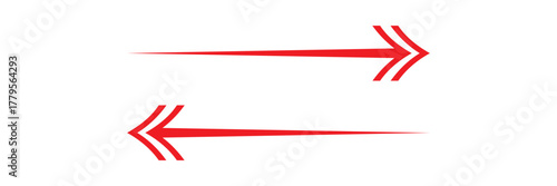 Long arrow vector. Long arrow icon. Vector of trendy long arrow pointing left and right in flat style. Horizontal long arrow. large size black arrow icon.