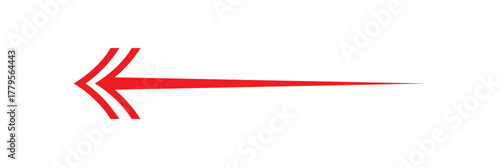 Long arrow vector. Long arrow icon. Vector of trendy long arrow pointing left and right in flat style. Horizontal long arrow. large size black arrow icon.