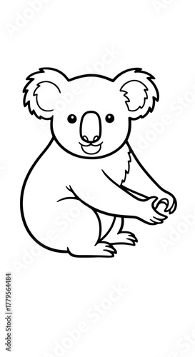 Cute Koala Illustration Holding a Ball in the Australian Outback for Children's Education & Wildlife Awareness: Playful Cartoon Mammal in Graphic Design Style for Print, Posters & Website Decoration i
